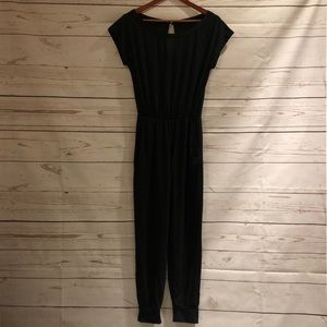 Black jumpsuit with a keyhole back- Size medium